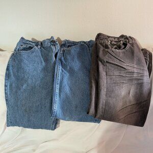 Two Pair Wrangler & One Roc Men's Jeans Size 34 Great Condition
